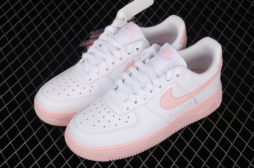 New Release Girls Nike Air Force 1 White Pink CV7663-100 – New Drop Jordans