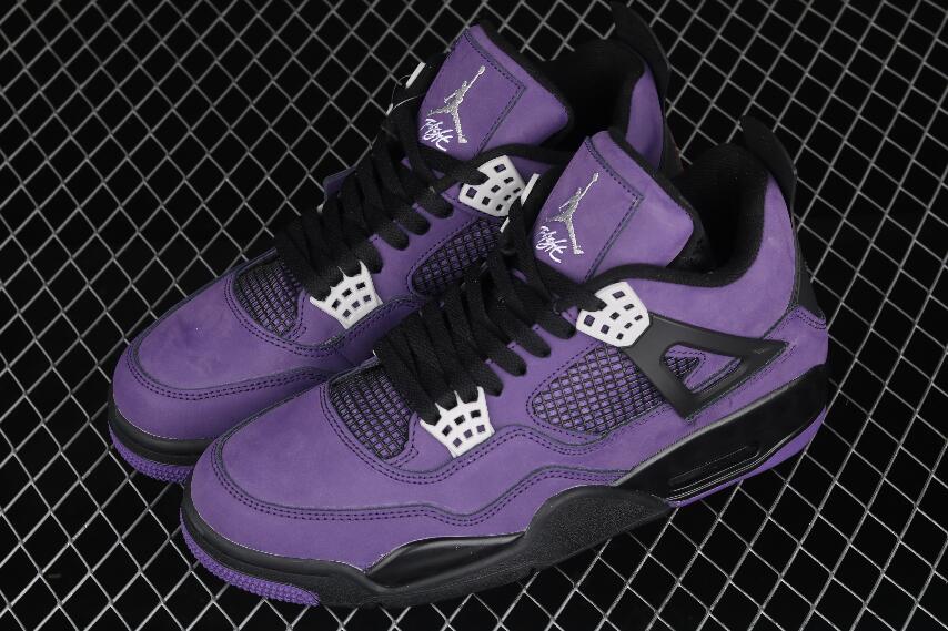 Latest Style Air Jordan 4 Retro Purple Black 308497-408 Sneakers – New ...