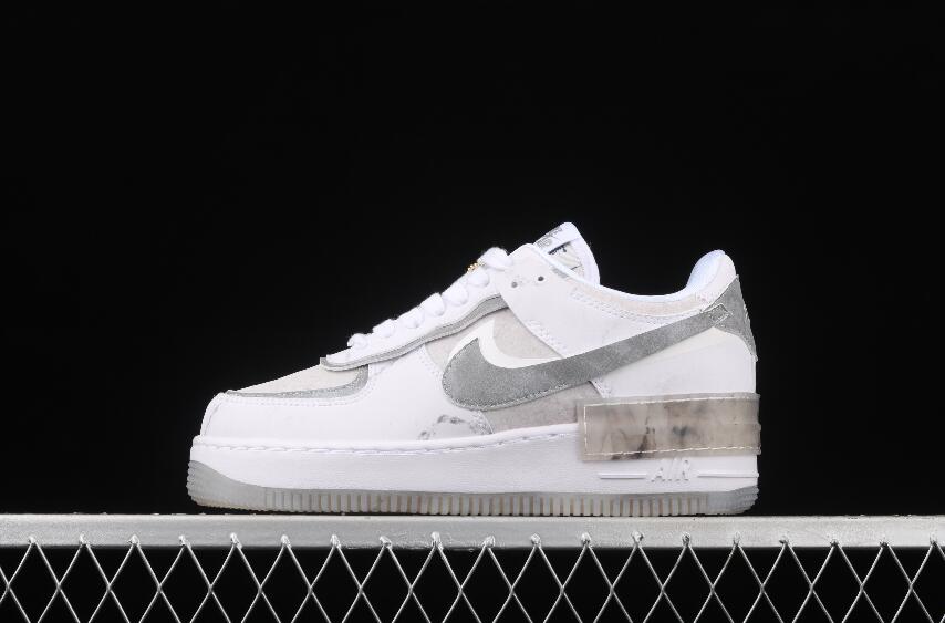 Nike Women's AF1 Shadow White/Electric Green Sneakers